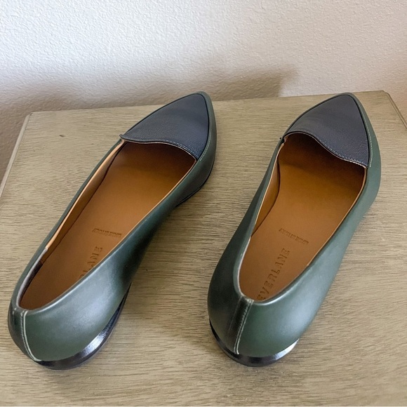 Everlane the Modern Point Loafers in Green/Navy | Size 8.5 - Picture 10 of 13